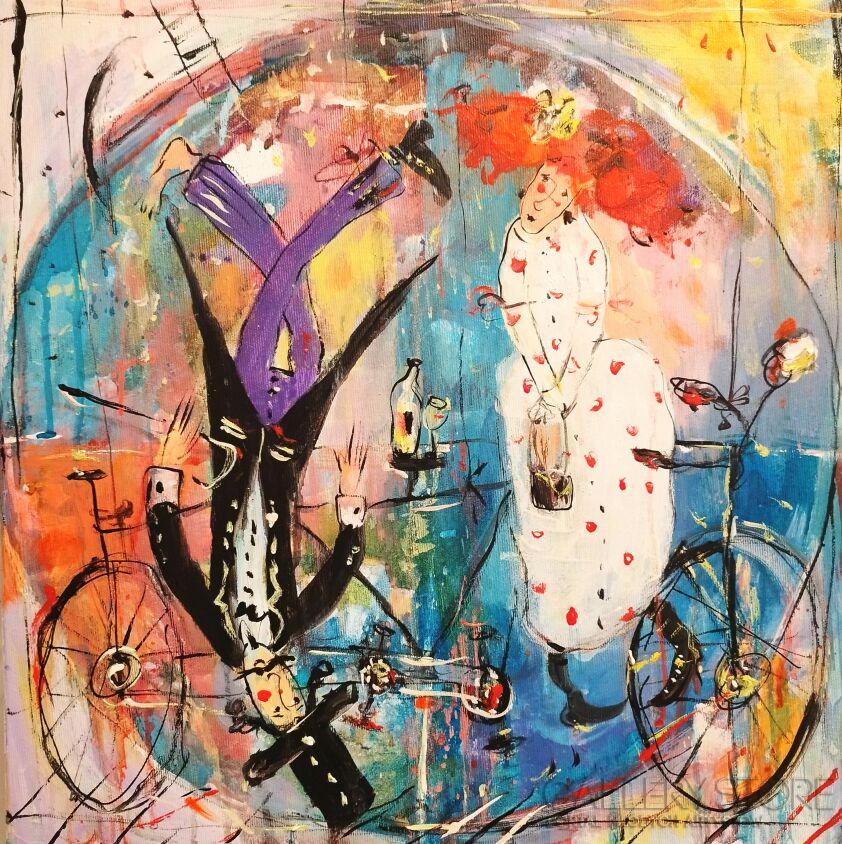 Dariusz Grajek-Miłość na tandemie...-Malarstwo