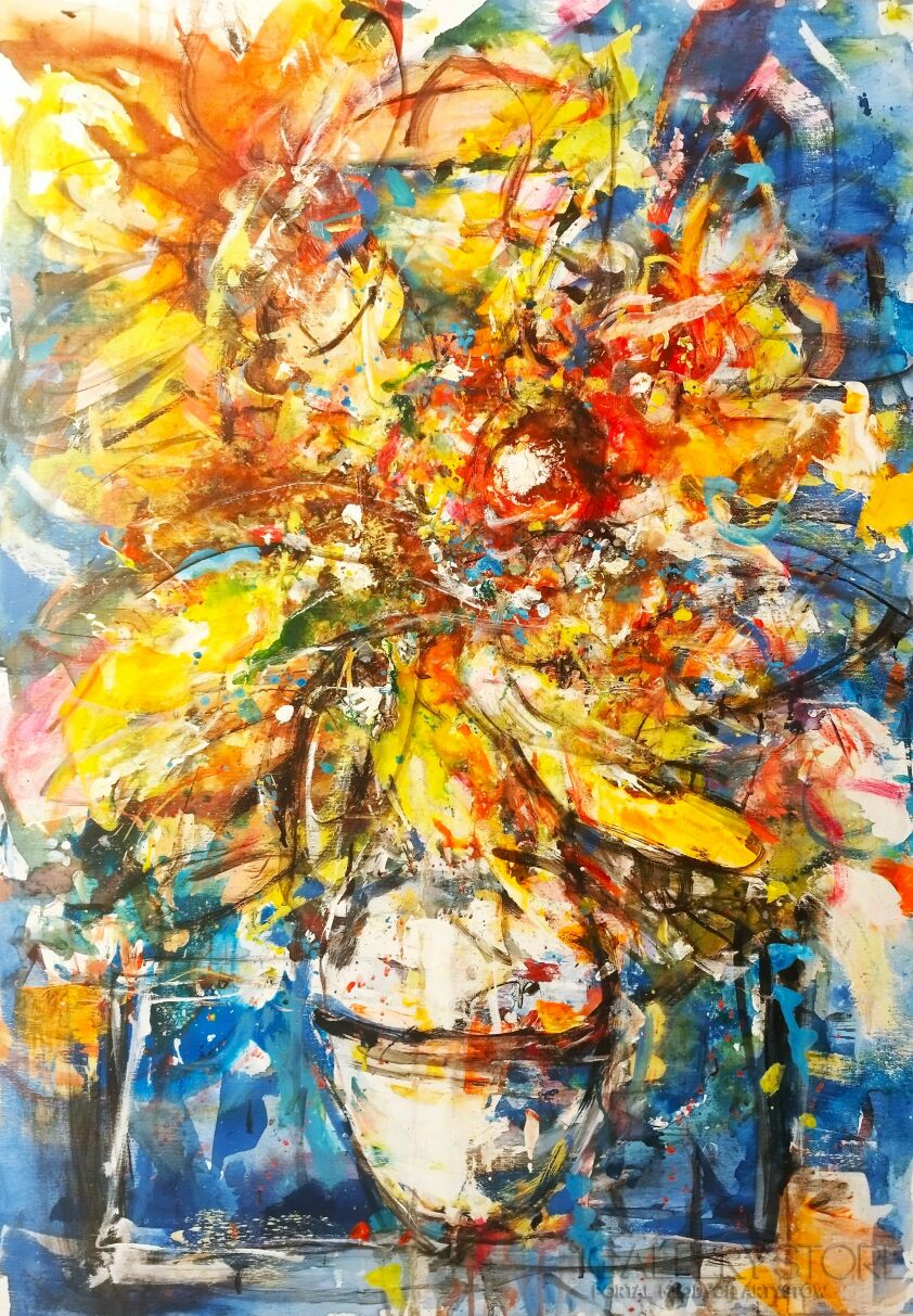 Dariusz Grajek-Słoneczniki...-Malarstwo