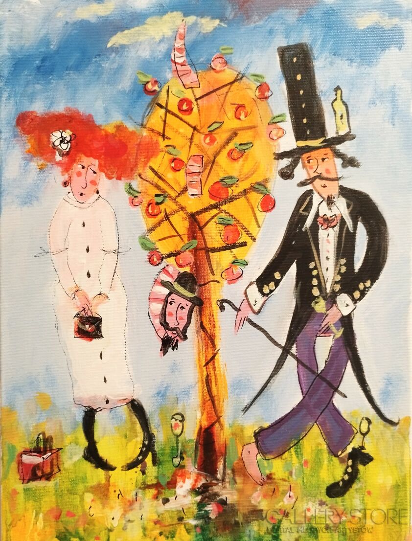 Dariusz Grajek-Adam i Ewa w raju.....-Malarstwo