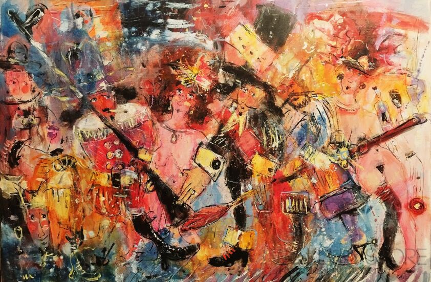 Dariusz Grajek-Panny i strzelcy....-Malarstwo