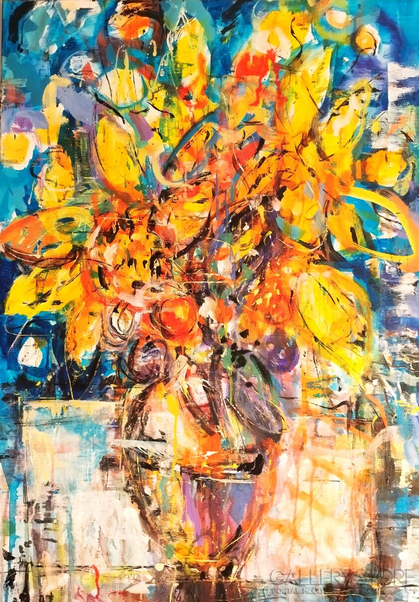 Dariusz Grajek-Żółte słoneczniki....-Malarstwo