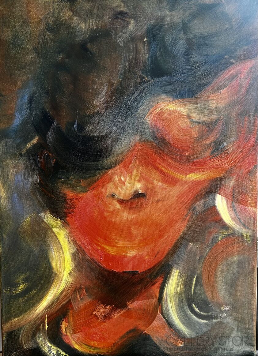 Agnieszka Sukiennik-Portret płonący -Malarstwo