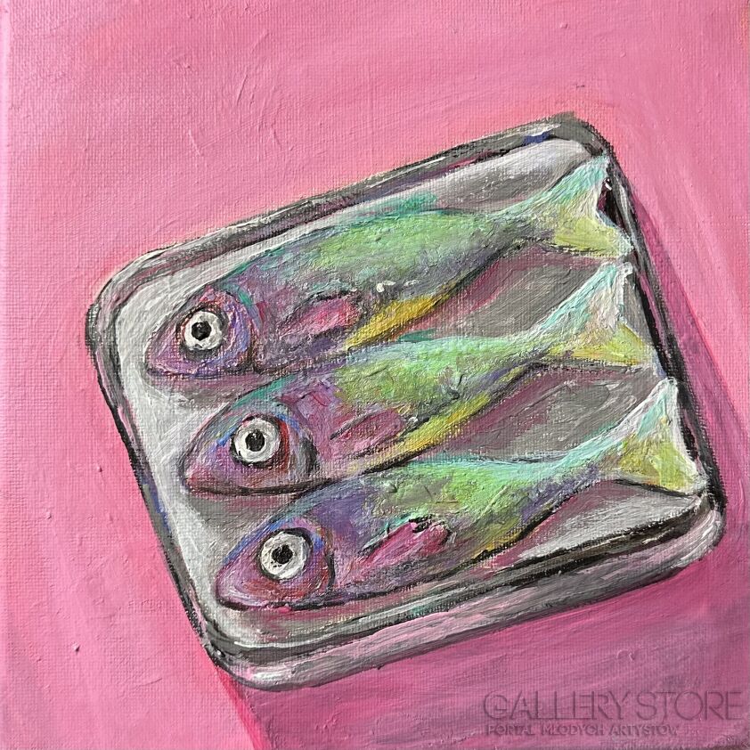 Marta  Machowiak-Holograficzne sardynki-Malarstwo