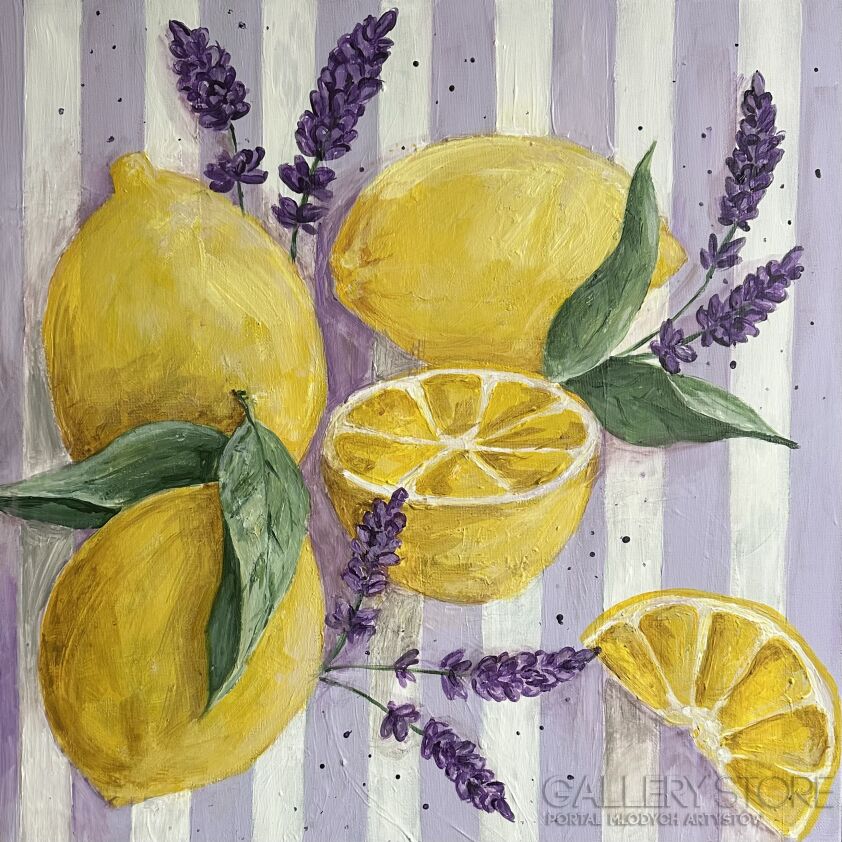 Marta  Machowiak-Cytryny i lawenda-Malarstwo