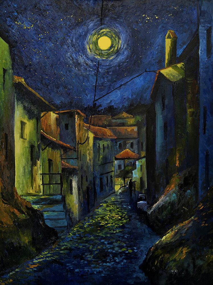 Tomasz Olszewski-Nocne Cadaques-Malarstwo