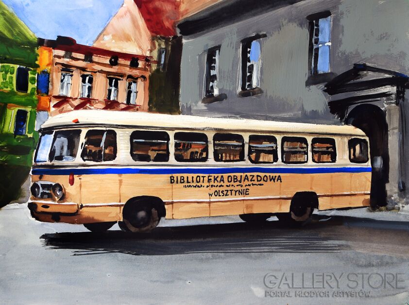 Marcin Kędzierski-Bibliobus-Akwarela