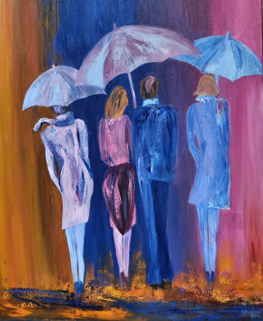 Małgorzata Burcicka-Kozieł-Deszczowa aleja-Malarstwo