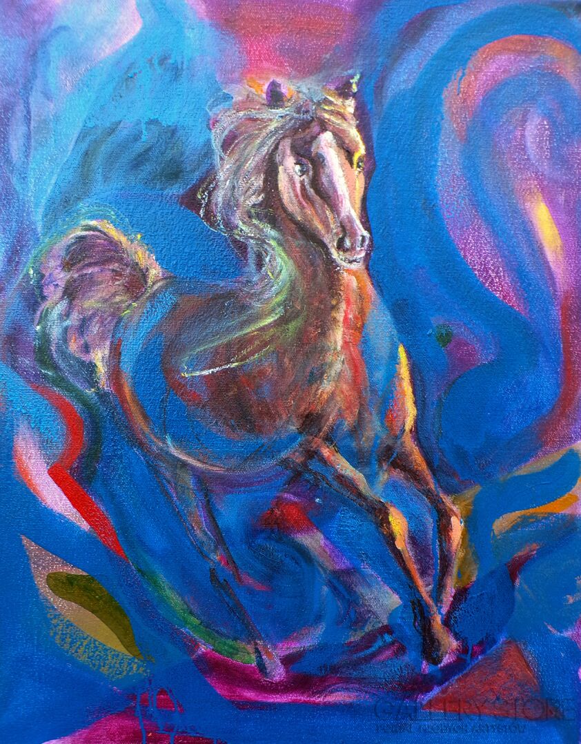 Katarzyna M Rymarz-Sen w błękicie-Malarstwo