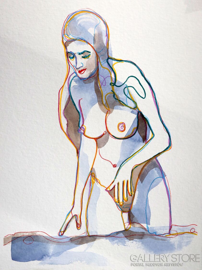 Paweł Dąbrowski-Diana w kapieli-Malarstwo