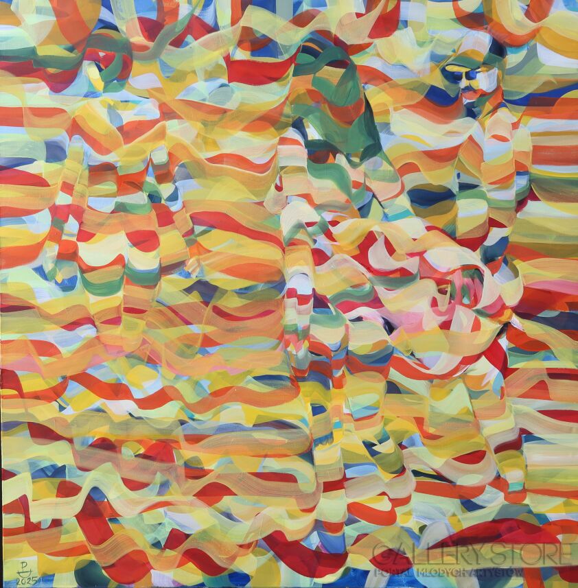 Paweł Dąbrowski-Kąpiel o zachodzie słońca, ta druga-Malarstwo