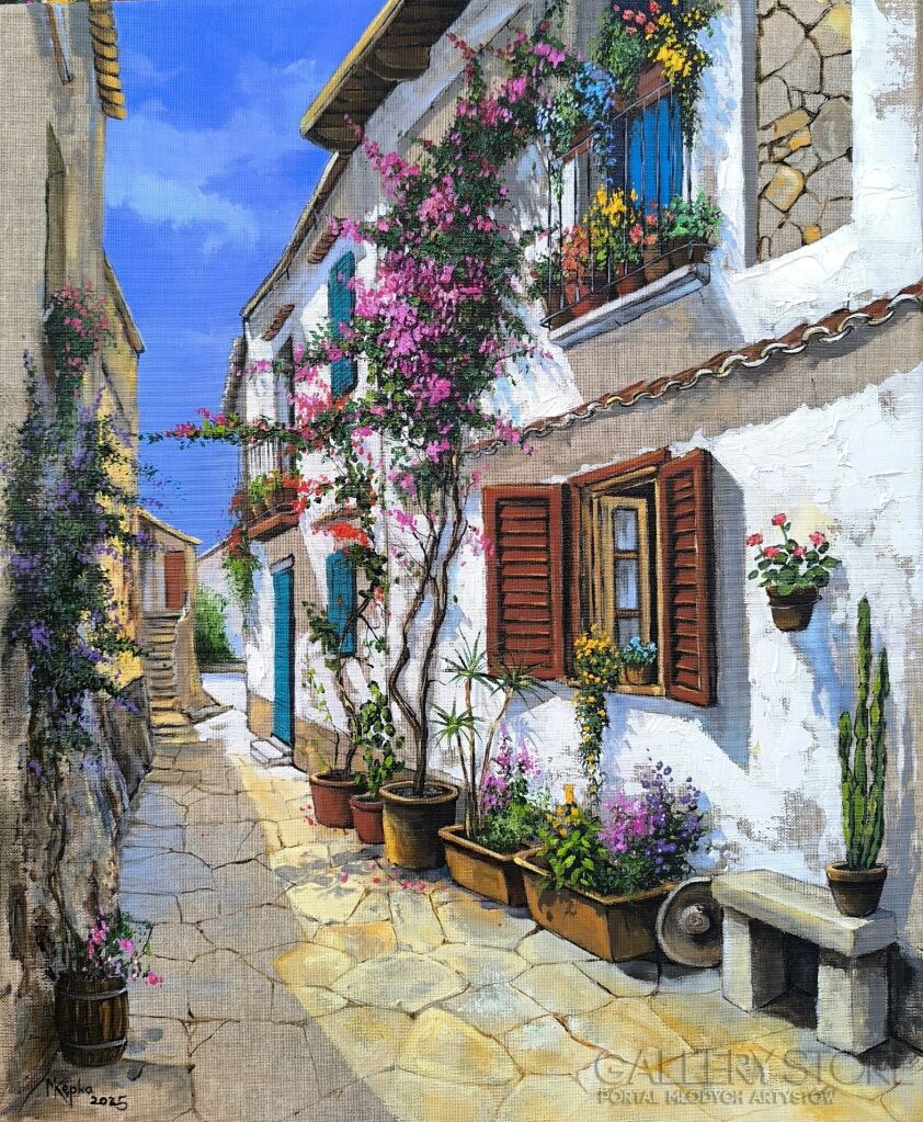 Magdalena  Kępka-Gdy zakwitną bugenwille-Malarstwo