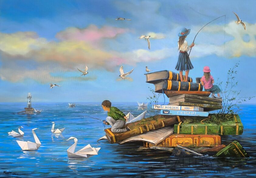 Magdalena  Kępka-Papierowa wyspa-Malarstwo