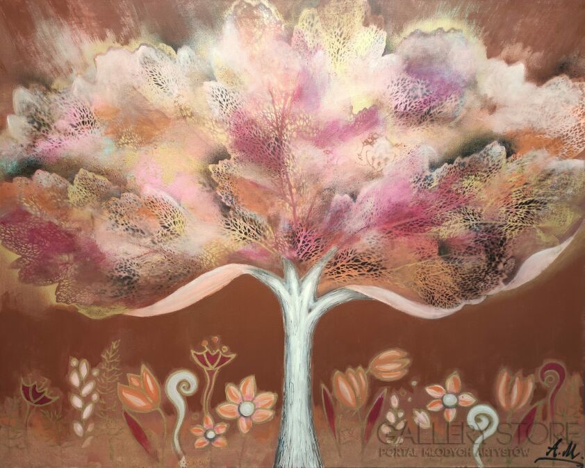 Aleksandra  Michalik-Drzewo spełnionych życzeń-Malarstwo