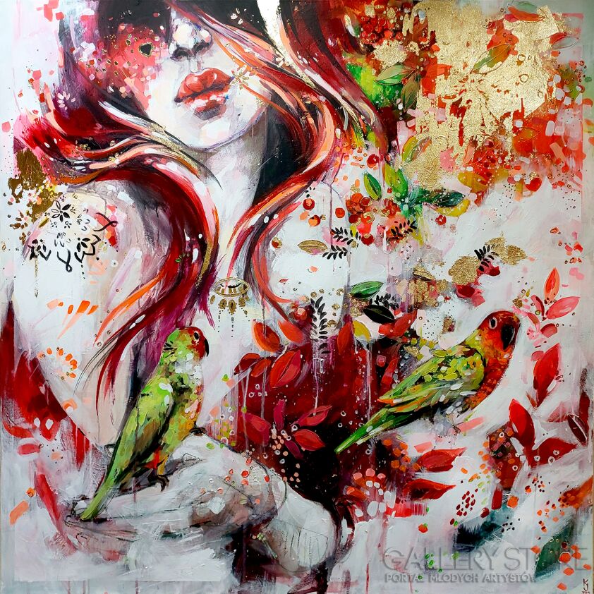 Kamila Jarecka-DZIEWCZYNA Z TATUAŻEM-Malarstwo