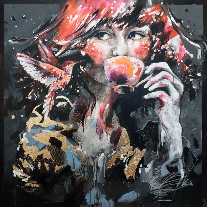 Kamila Jarecka-HERBATA WE DWOJE-Malarstwo