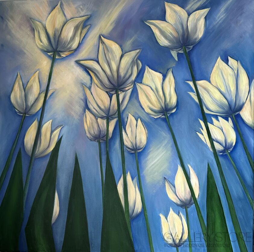 Katia Meller-White tulips-Olej