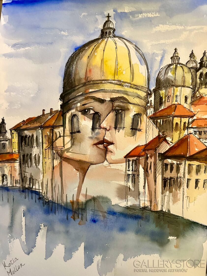 Katia Meller-Miasto, które pamięta twarze-Malarstwo