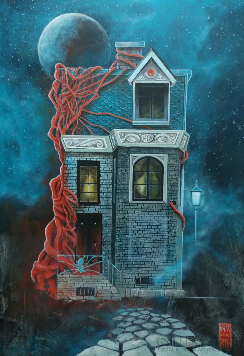 Dariusz Franciszek Różyc-''H.P. LOVECRAFT's: BŁĘKITNA KAMIENICA'' cykl ''Nie tak odległe..''-Akryl