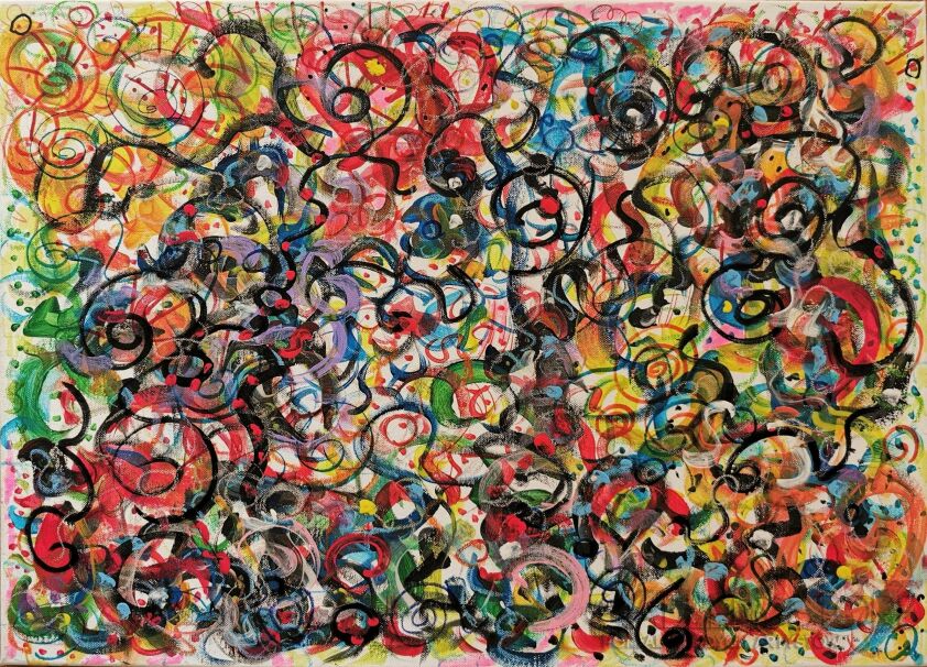 Mikołaj Jackiewicz-Kwiaty na wietrze-Malarstwo