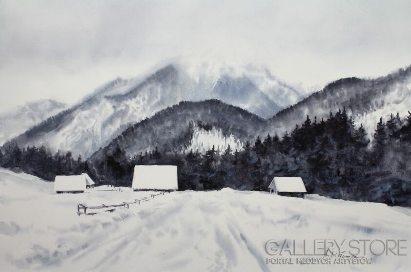 Agnieszka Aszkiełowicz-Tatry. Dolina Chochołowska-Akwarela