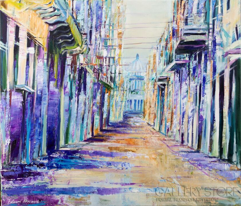 Edward Karczmarski-Hawana XXXIII Malownicza uliczka-Malarstwo