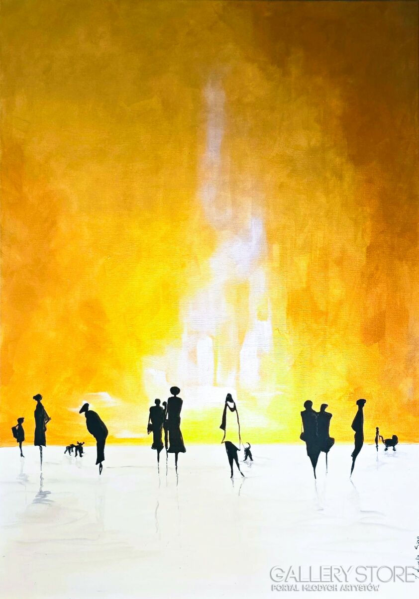 J. Aurelia Sikiewicz-Wojtaszek-GOLDEN TIME III-Akryl