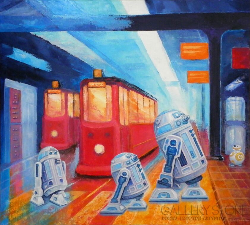 Bohdan Wincenty Łoboda-Metropolis - tramwaje i R2-D2-Akryl