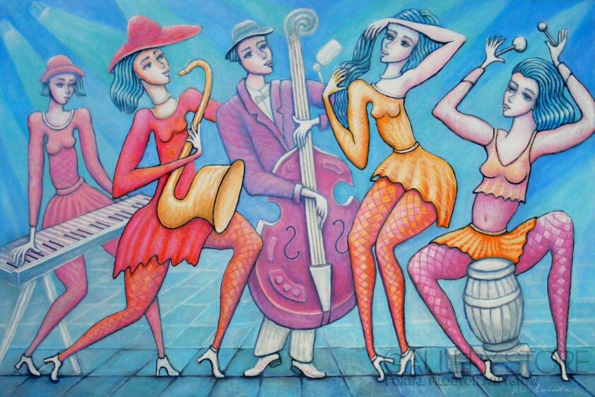 Bohdan Wincenty Łoboda-Kwintet z bębnistką-Malarstwo