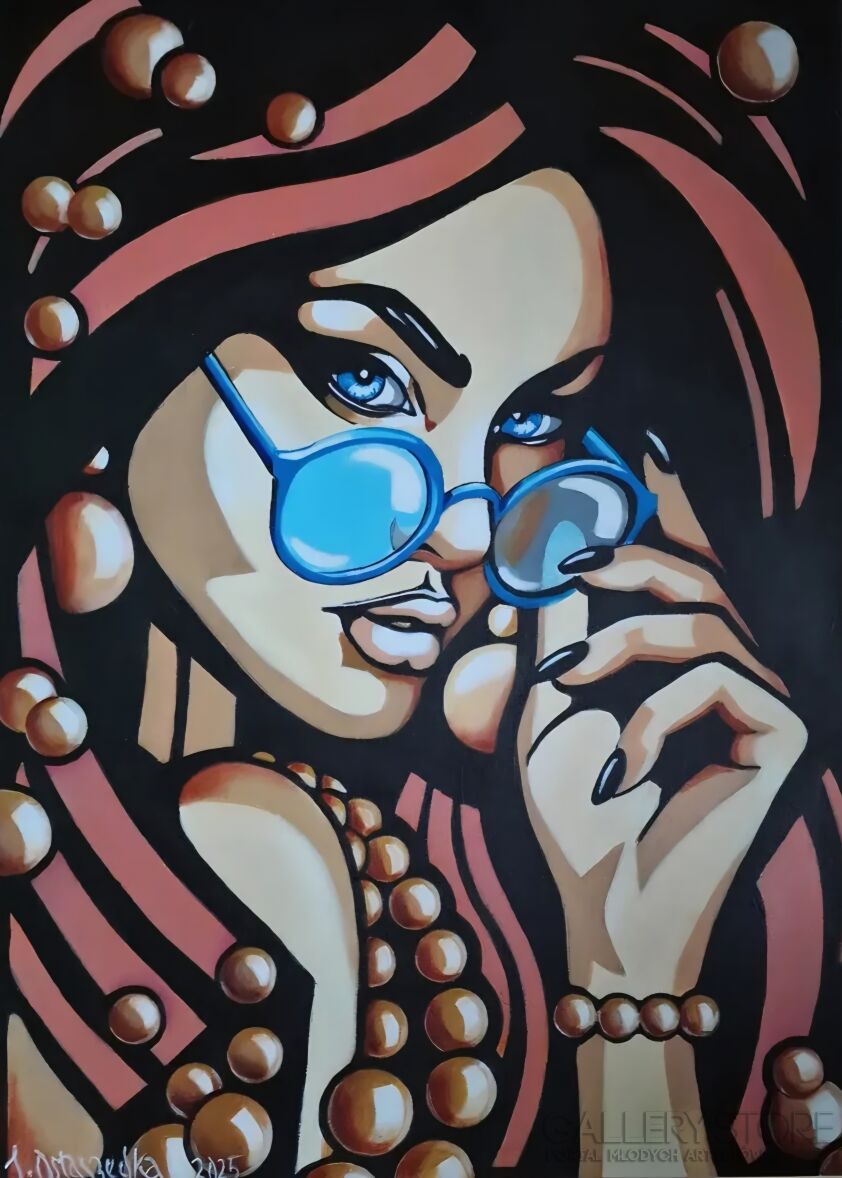 IWONA OSTASZEWSKA-Blue Gaze-Malarstwo
