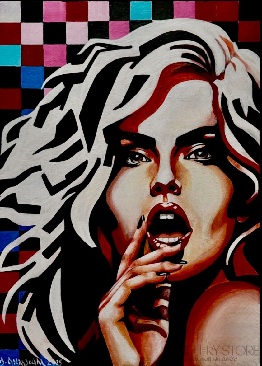 IWONA OSTASZEWSKA-Glimmy-glammy girl-Malarstwo