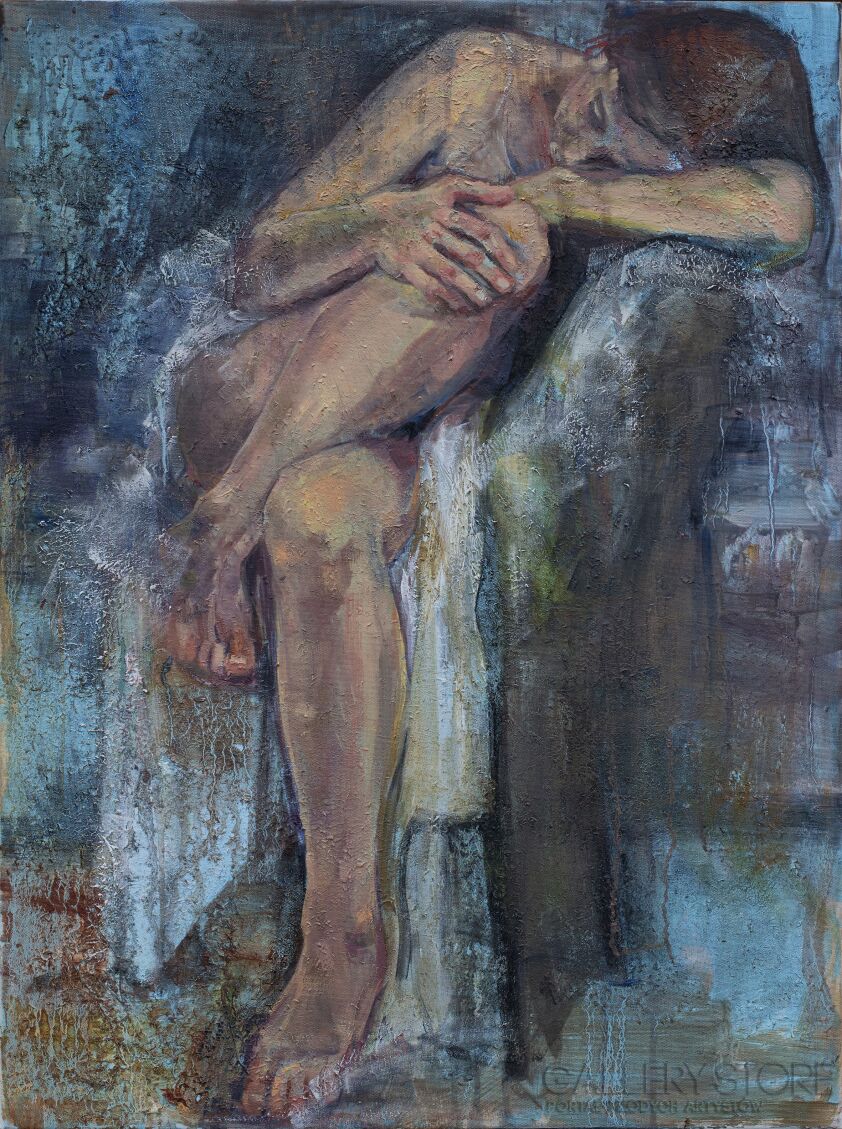 Bożena Kot-Odcięcie 00 - Odpoczywająca-Malarstwo