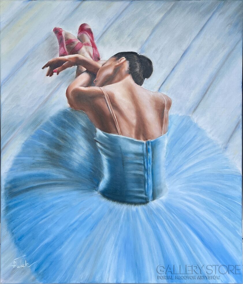 Artem Tuliuk-Baletnica - couché-Olej