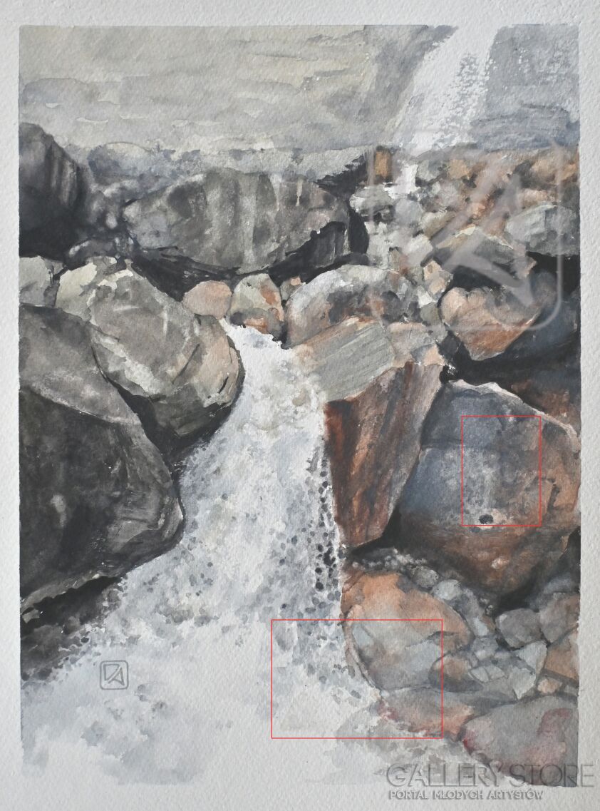 Agnieszka Długołęcka-Kamienie III (cykl)-Grafiki i plakaty