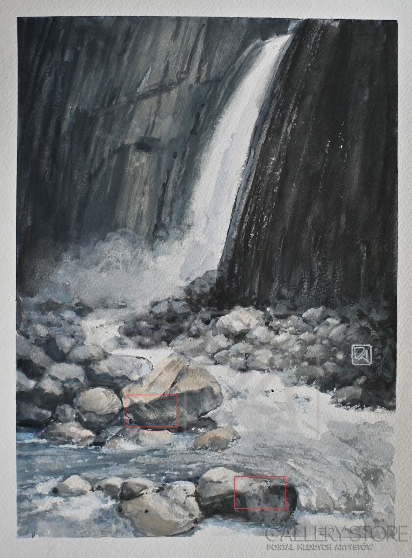 Agnieszka Długołęcka-Kamienie IV (cykl)-Malarstwo