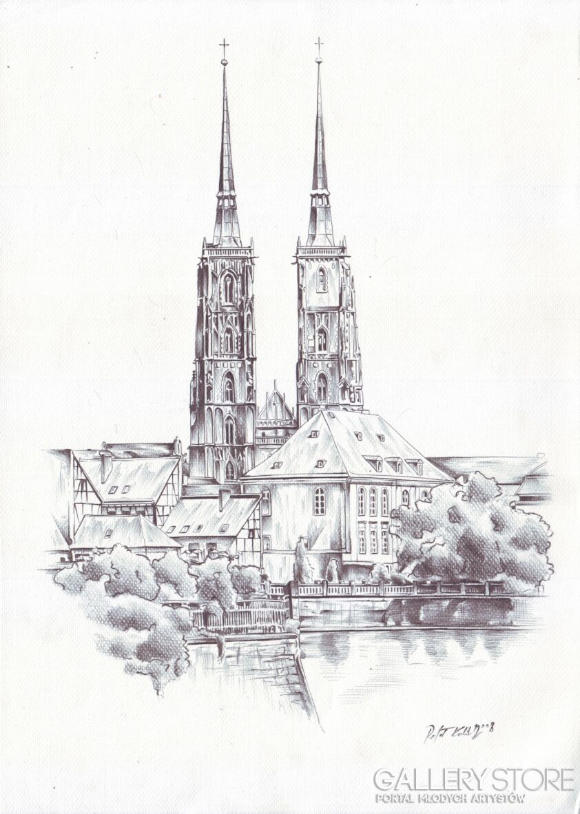 Rafał Kulik-Wrocław, katedra - architektura DEFEKT-Rysunek