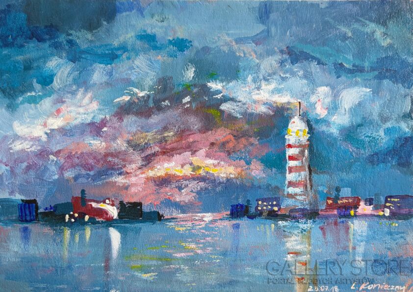 Laura Konieczny-Strażniczka Morskiej Nocy-Malarstwo