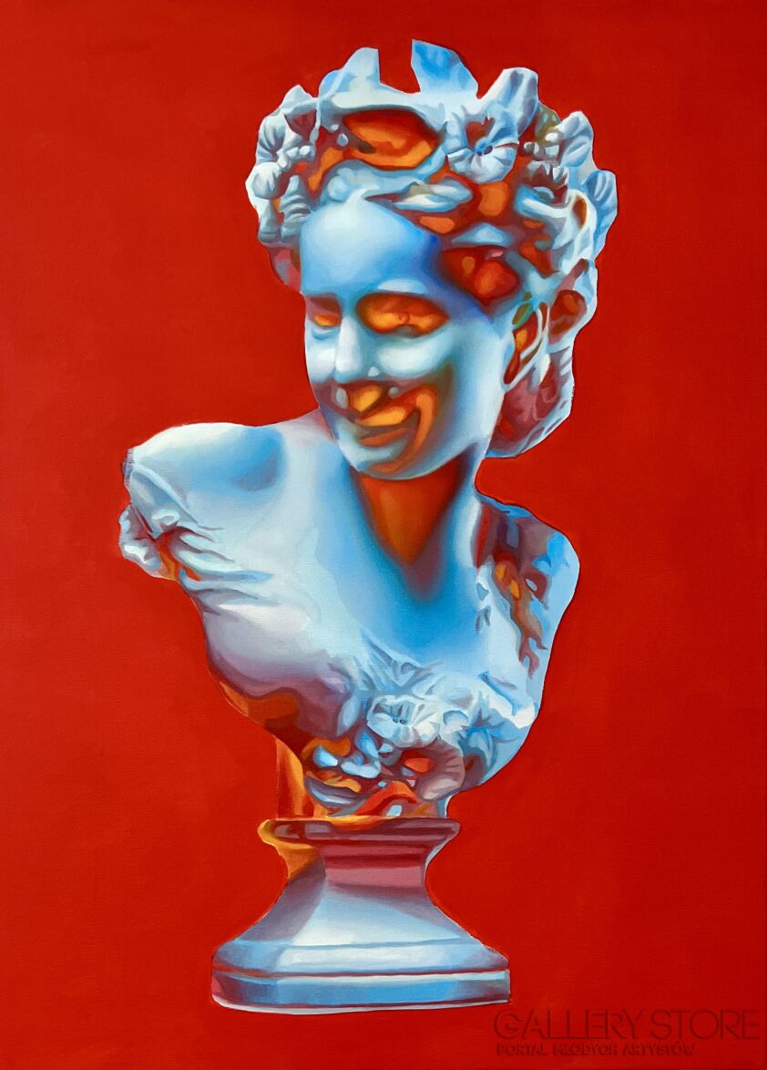 Paweł Łękawa-Red&Blue-Olej