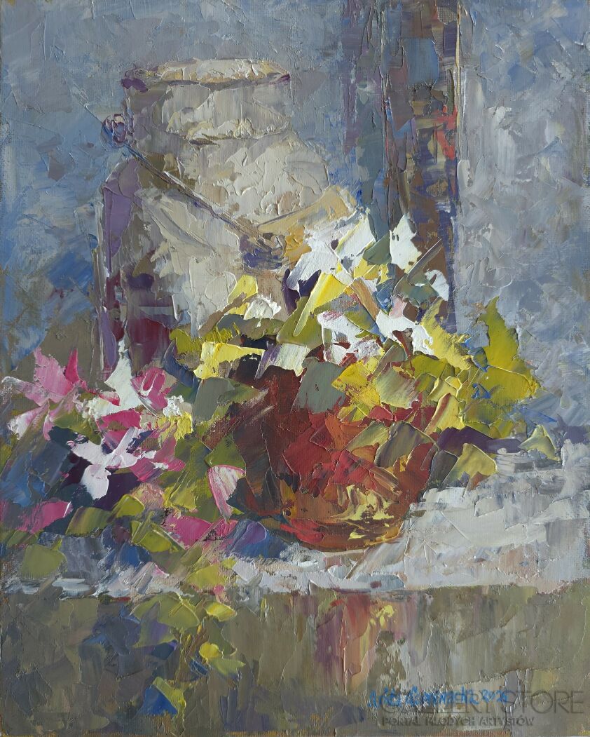 Anita Domeracka-Kana i kwiaty-Malarstwo