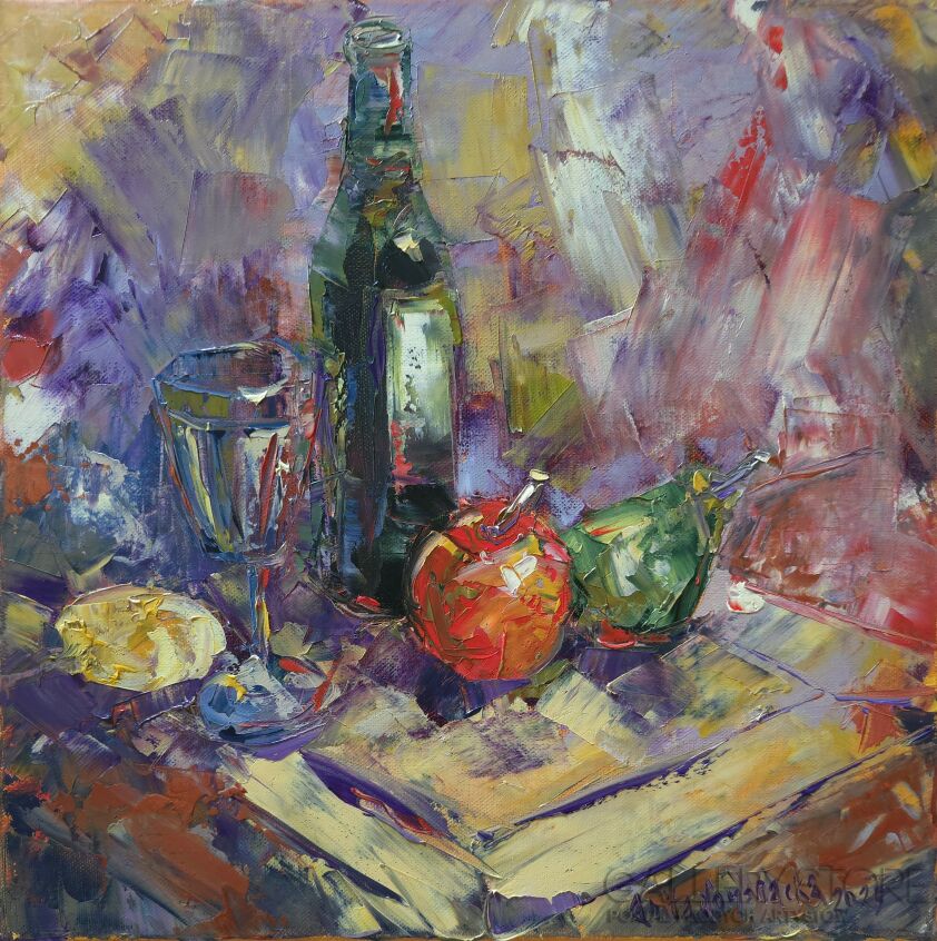 Anita Domeracka-Butelka za małe szczęścia-Malarstwo