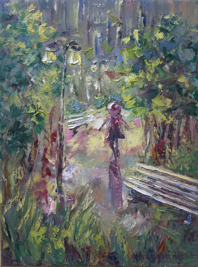 Anita Domeracka-Sarenka pośród szmaragdu-Malarstwo