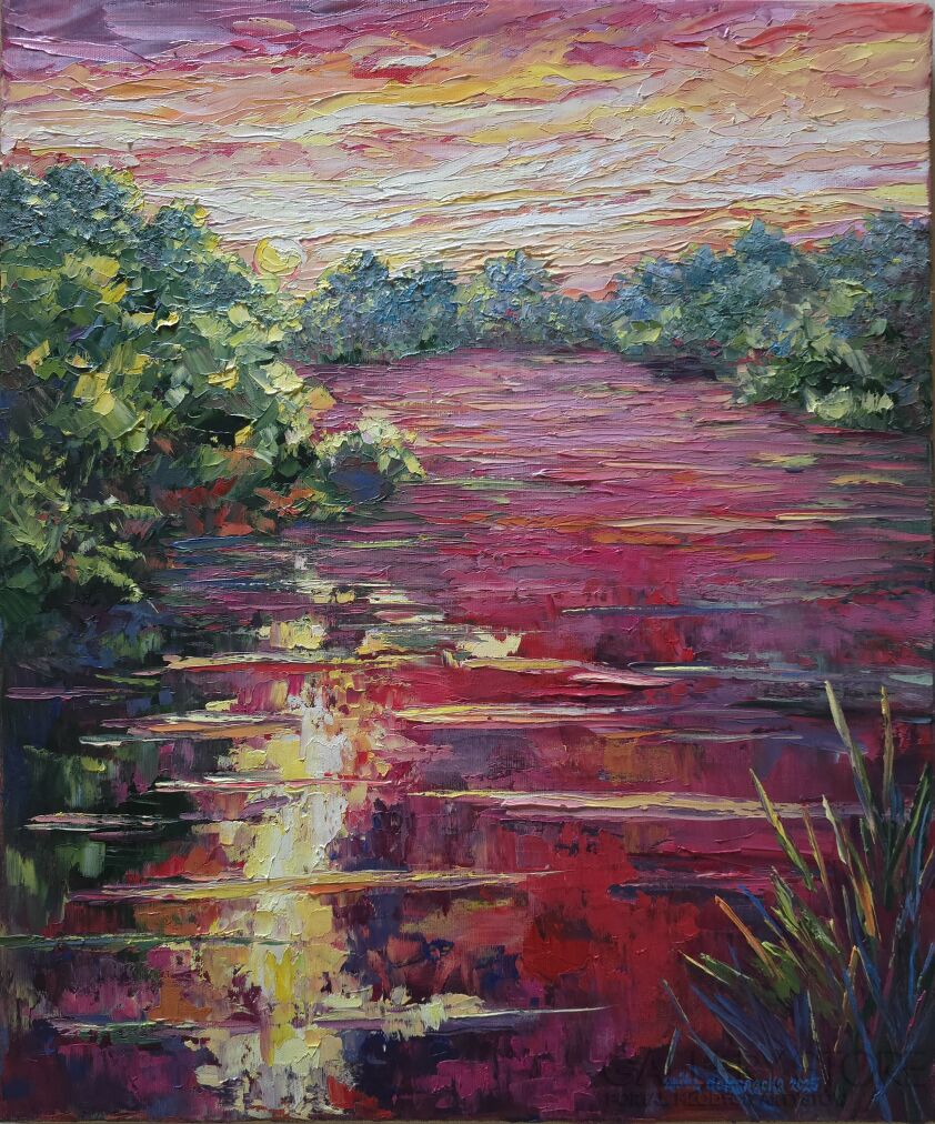 Anita Domeracka-Jezioro malinowe-Malarstwo