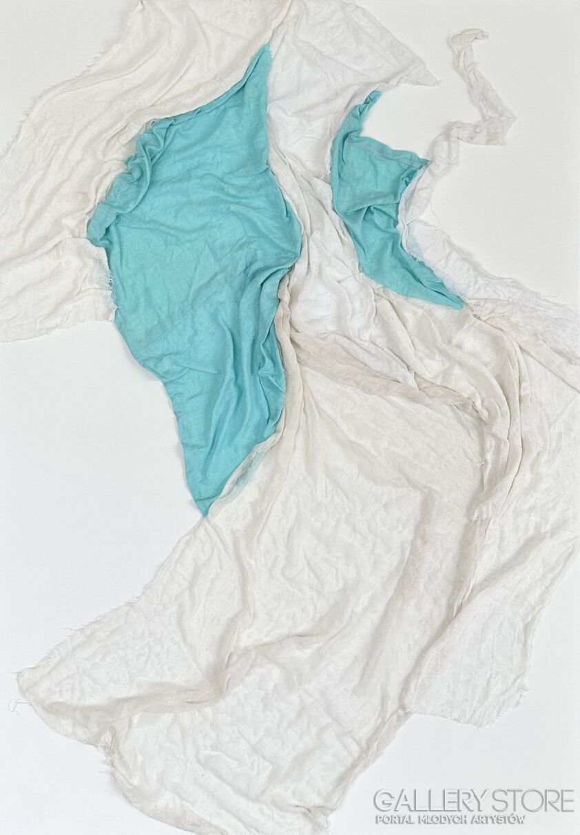 Joanna Wietrzycka-Waves of revival turquoise 2-Technika mieszana