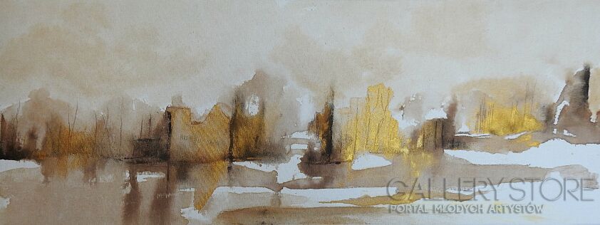 Alicja Wysocka-Pejzaż w złocie-Malarstwo