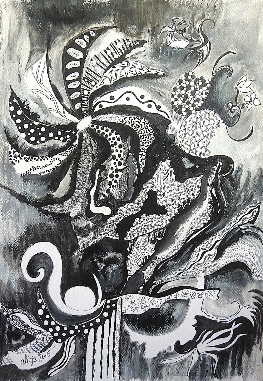 Alicja Wysocka-Kwiat o poranku-Rysunek