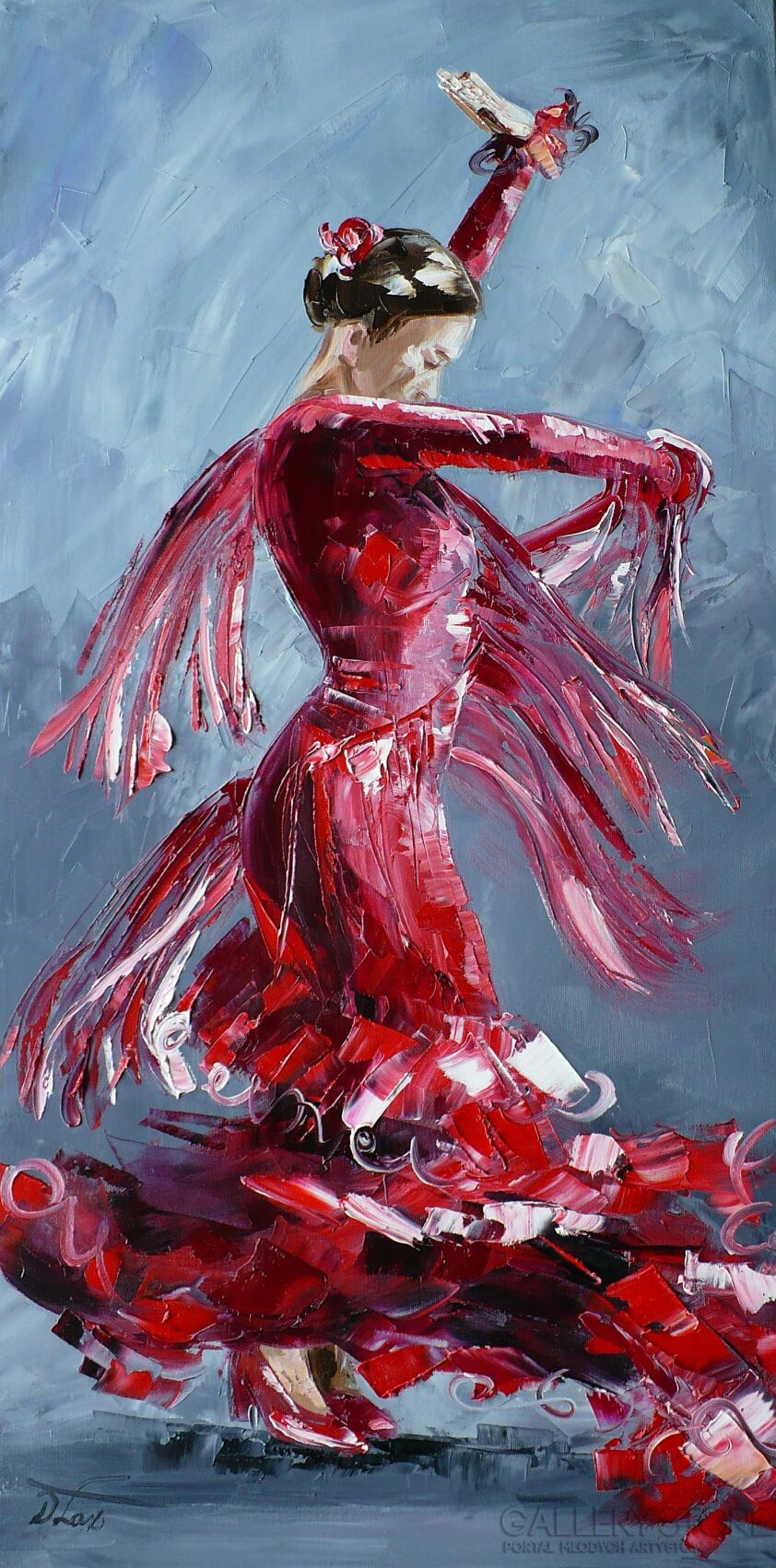 Dorota Łaz-Tancerka flamenco 2-Malarstwo