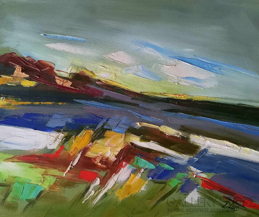 Dorota Łaz-Abstrakcyjne Bieszczady 3-Malarstwo