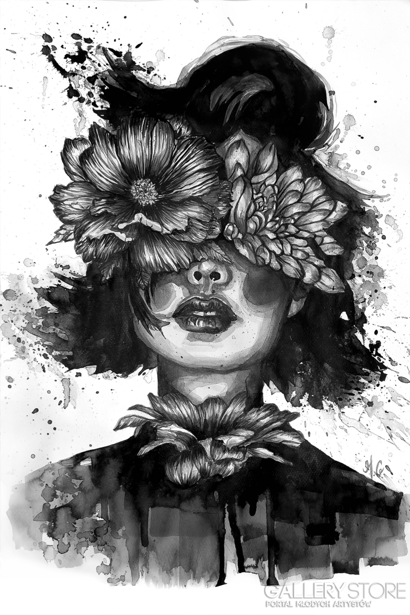 Magdalena Gawęcka-Ink Girl 1-Giclee