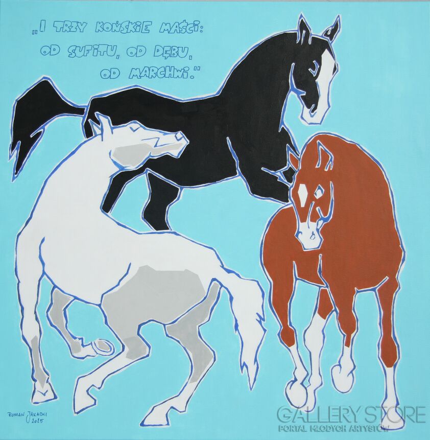 ROMAN JAKACKI-KOŃSKIE MAŚCI-Akryl