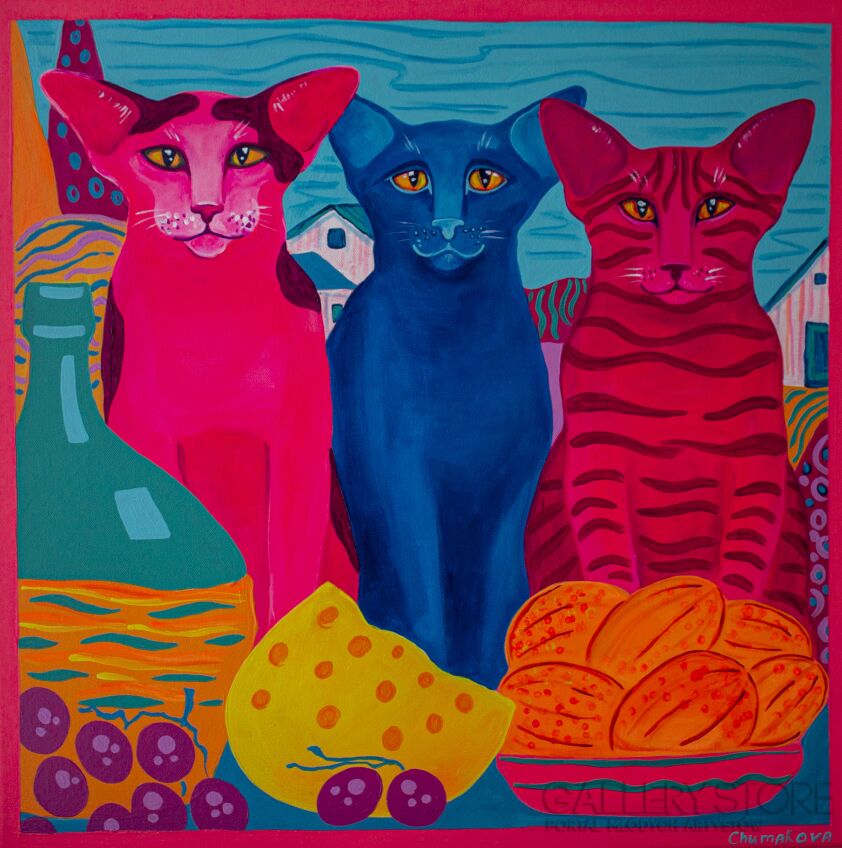 Oksana Chumakova-Obraz „Piknik”, 2025.-Akryl