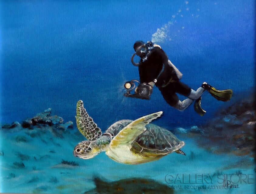 Kazimierz Pańszczyk-Pod wodą -Malarstwo